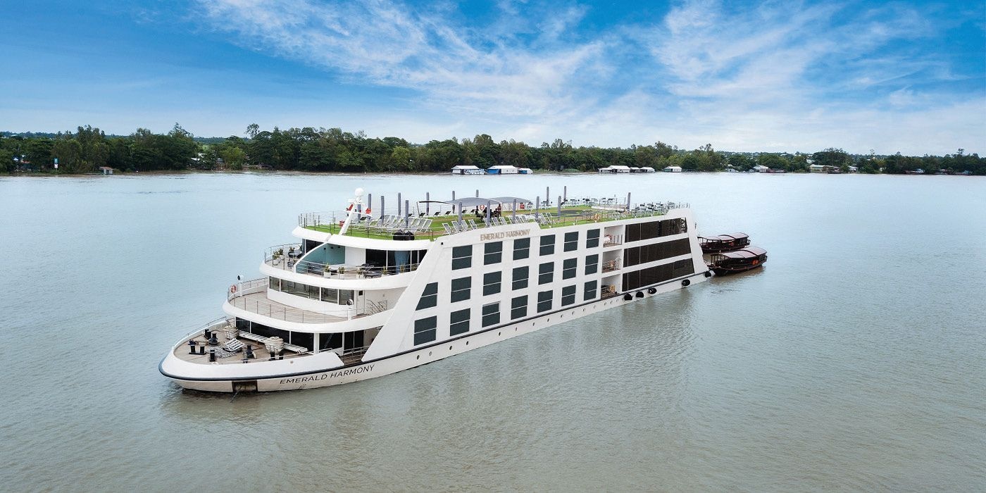 Emerald Harmony sailing down the Mekong