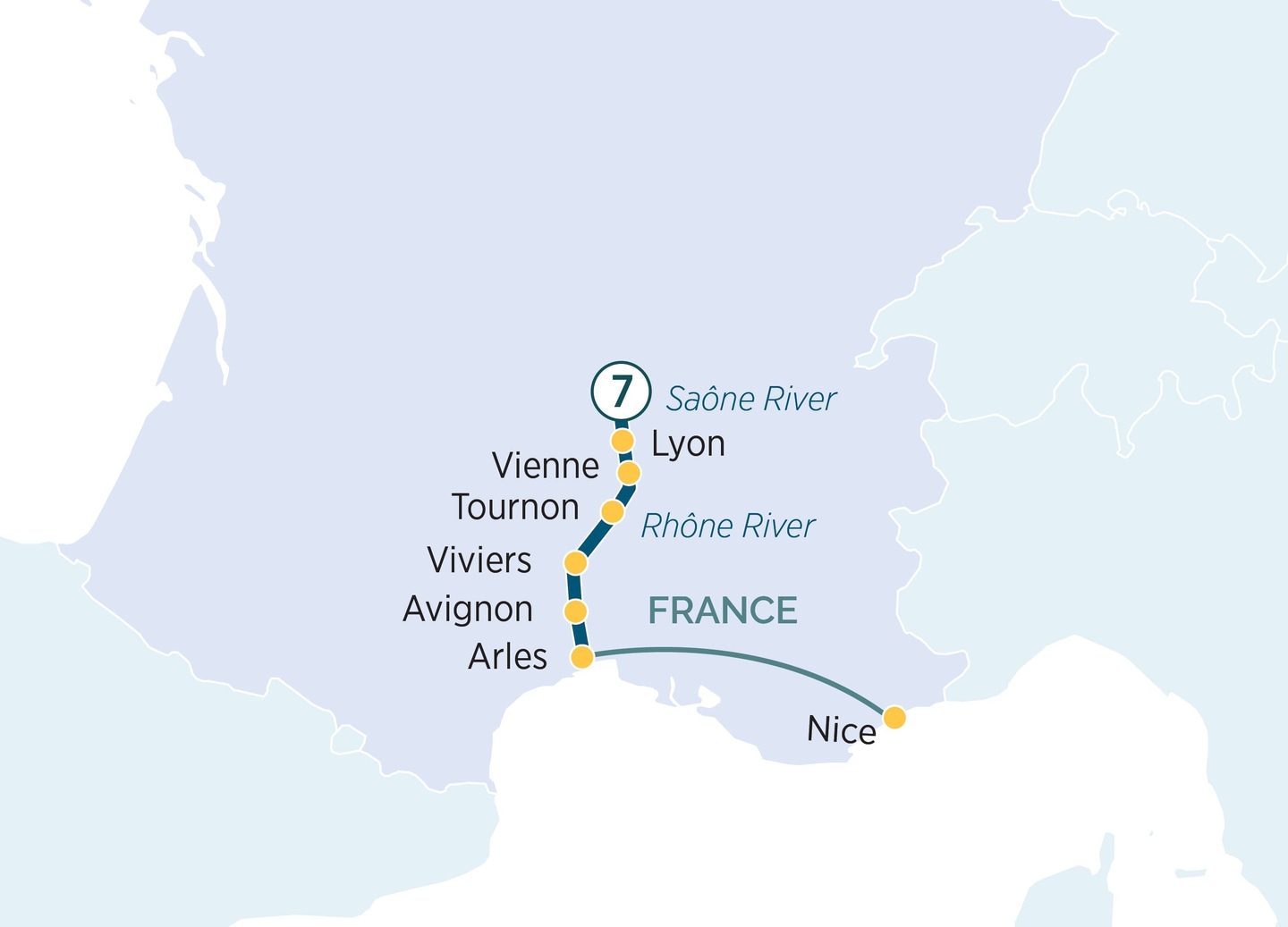 EFRC Itinerary Map